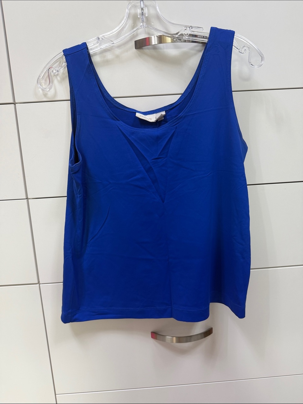 Chico's Royal Blue Sleeveless Scoop-Neck Tank